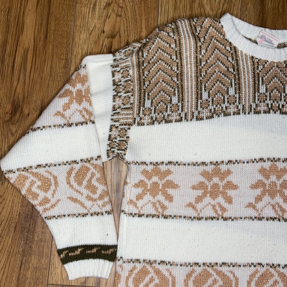 Vintage Chorus Line ugly Holiday Crew neck Sweater - Picture 3 of 12